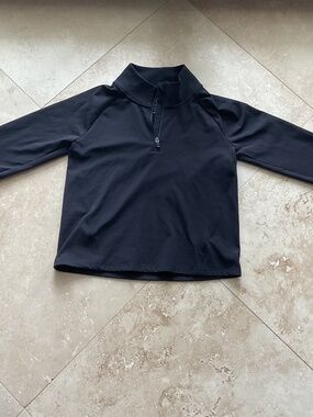 Athleta Girl Black Half Zip Sweatshirt Size 8-10